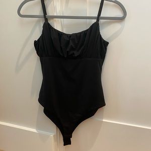 Princess Polly Black Ruched Bodysuit